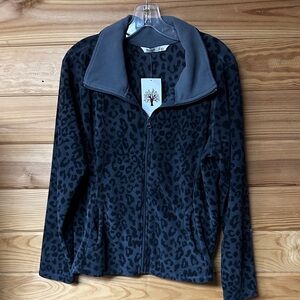 Old Navy Women's Gray Leopard Print Women's Jacket Size XL